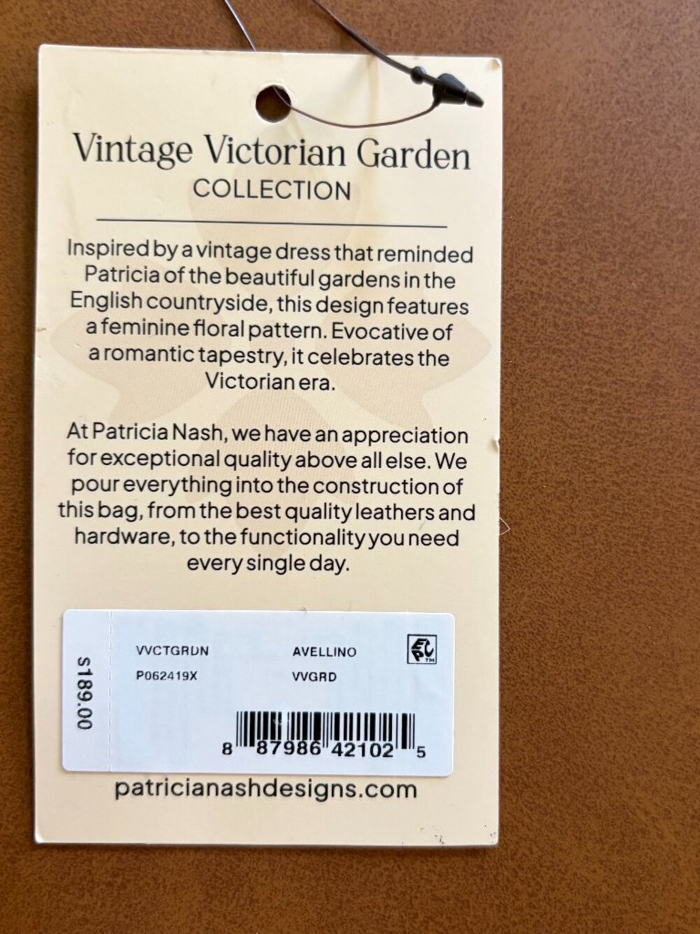 Patricia Nash Avellino Crossbody Organizer Vintage Victorian Garden NWT leather - Picture 6 of 10